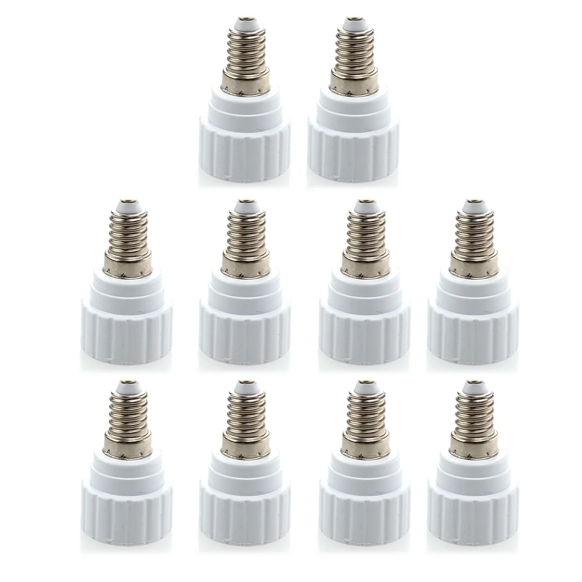 

10pcs E14 To Led Lamp Base Converter Socket Adapter 5.5Cm X 3.5Cm Flame Retardant Pbt Durable Copper Light Bulb Holder E14