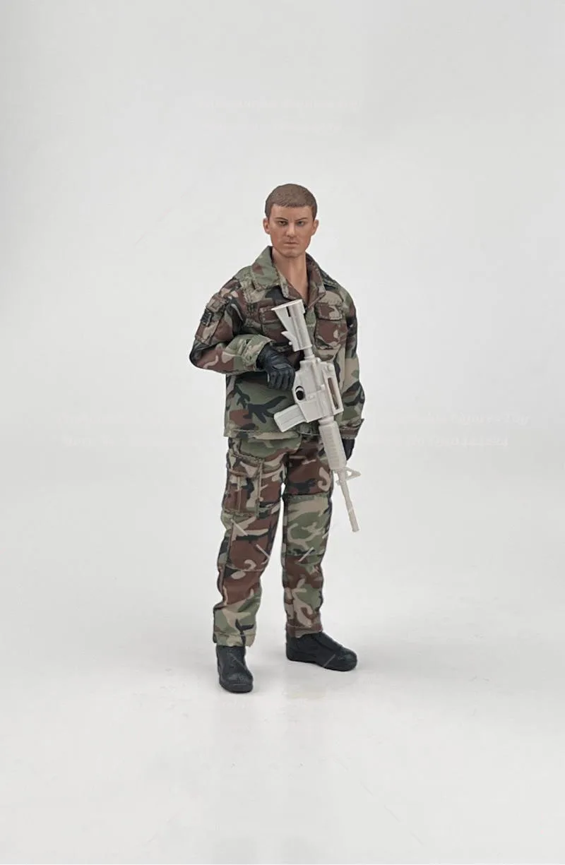 CCN1214 1/12 ทหารชาย Jungle Combat Uniform กระเป๋าทหารเสื้อกางเกงเสื้อผ้าชุดสําหรับ 6 นิ้ว Action Figure