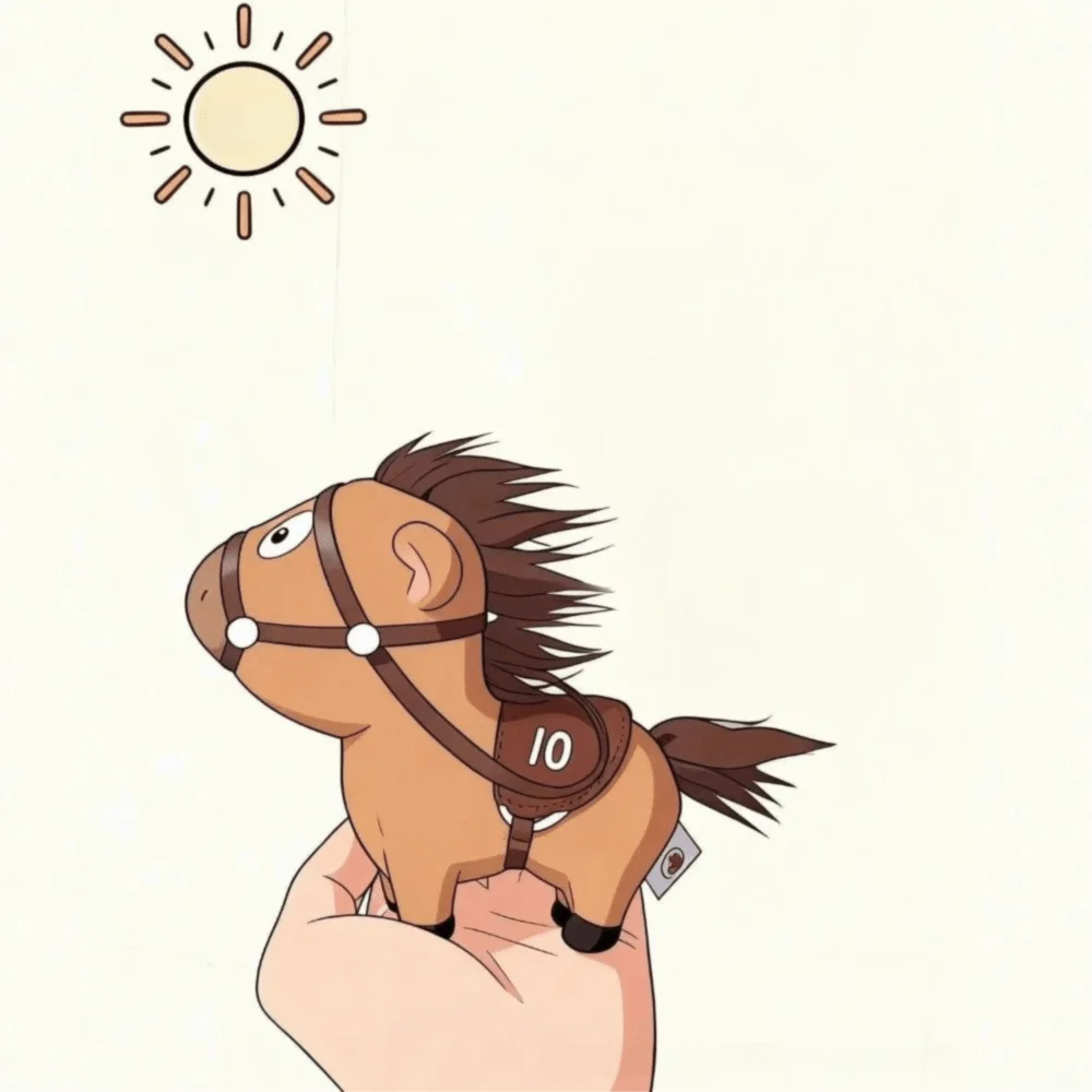 Mascot Pony Bag Pendant Chinese Style Fluffy Stuffed Animal Keyring Good Luck 2026 Year of the Horse Horse Keychain