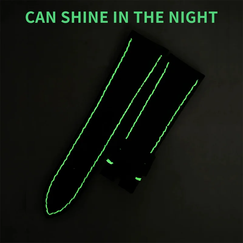 PARA BLANCPAIN, OMEGA, PANERAI, IWC, COREA DE RELOJ DE GOMA LUMINosa