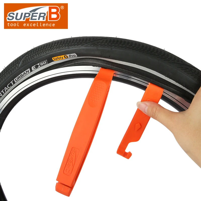 Super B 2PCS Portable Bicycle Tire Lever MTB Road Bike Ergonomic Wheel Repair Tool Especially For Narrow Tyres To Remove/Install