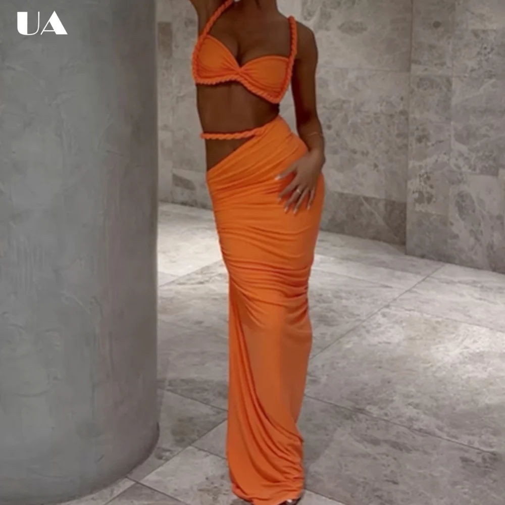 

Fashionable Sheath Sweetheart Neck Maxi Dress, Trendy Sleeveless Cutout Dresses for Women, Vacation Style Shirring Long Dress