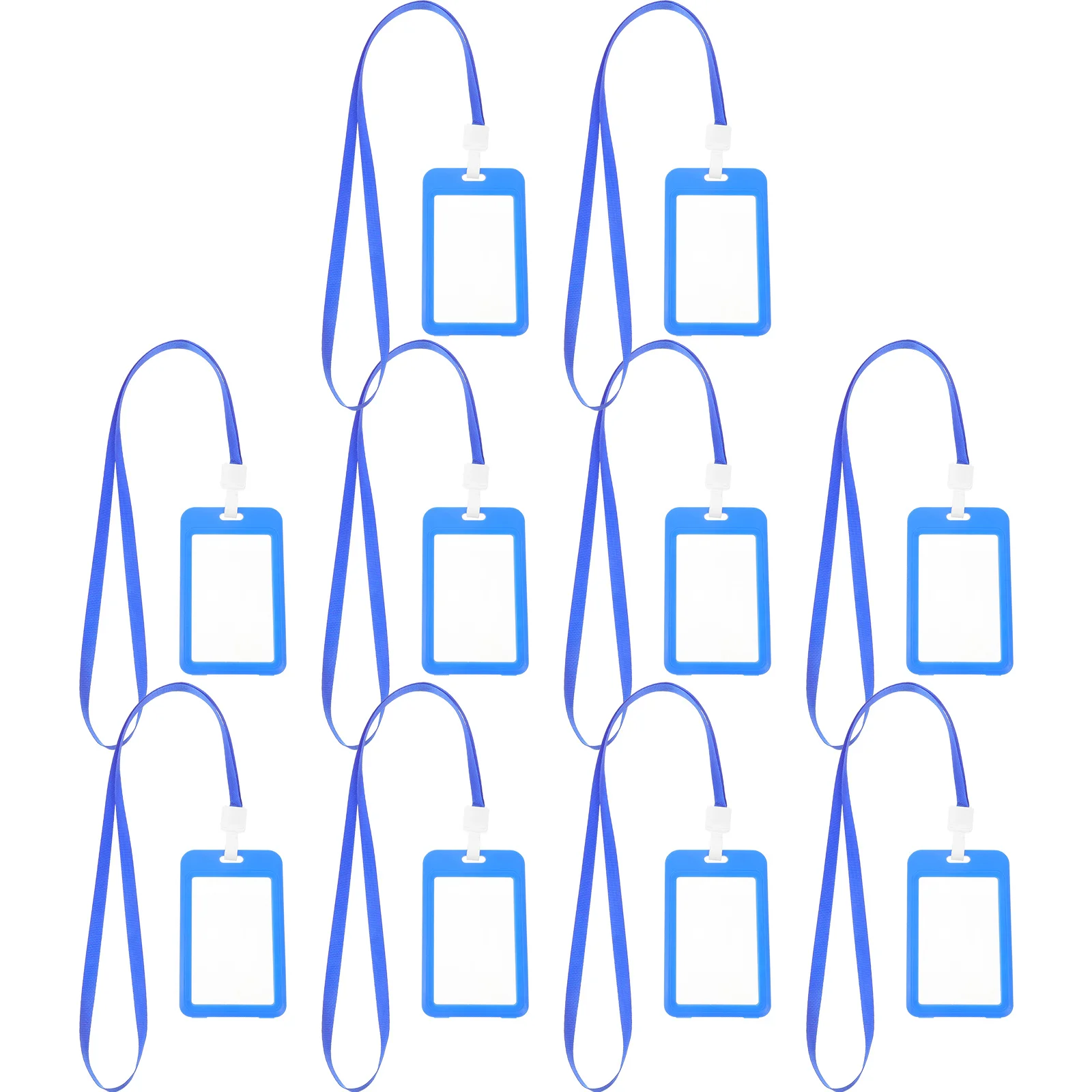 10Pcs Name Badge Holder with Lanyard Transparent Id Card Sleeve for Easy Carry Scratch Resistant Secure Storage for Business