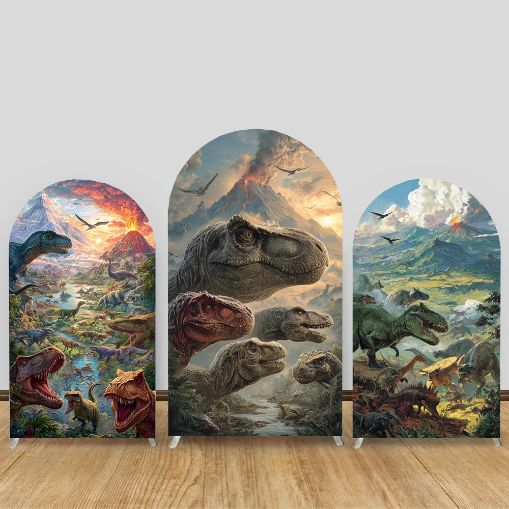 

Dinosaur World Theme Arch Backdrop Cover Jungle Forest Decoration Kids Birthday Party Baby Shower Photo Arch Background