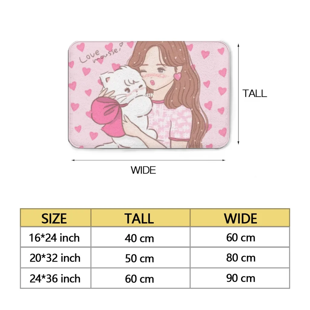 Japan Kawaii Cartoon Mikko Room Rug   Carpet Flannel  Interior Home Decorations Dressing