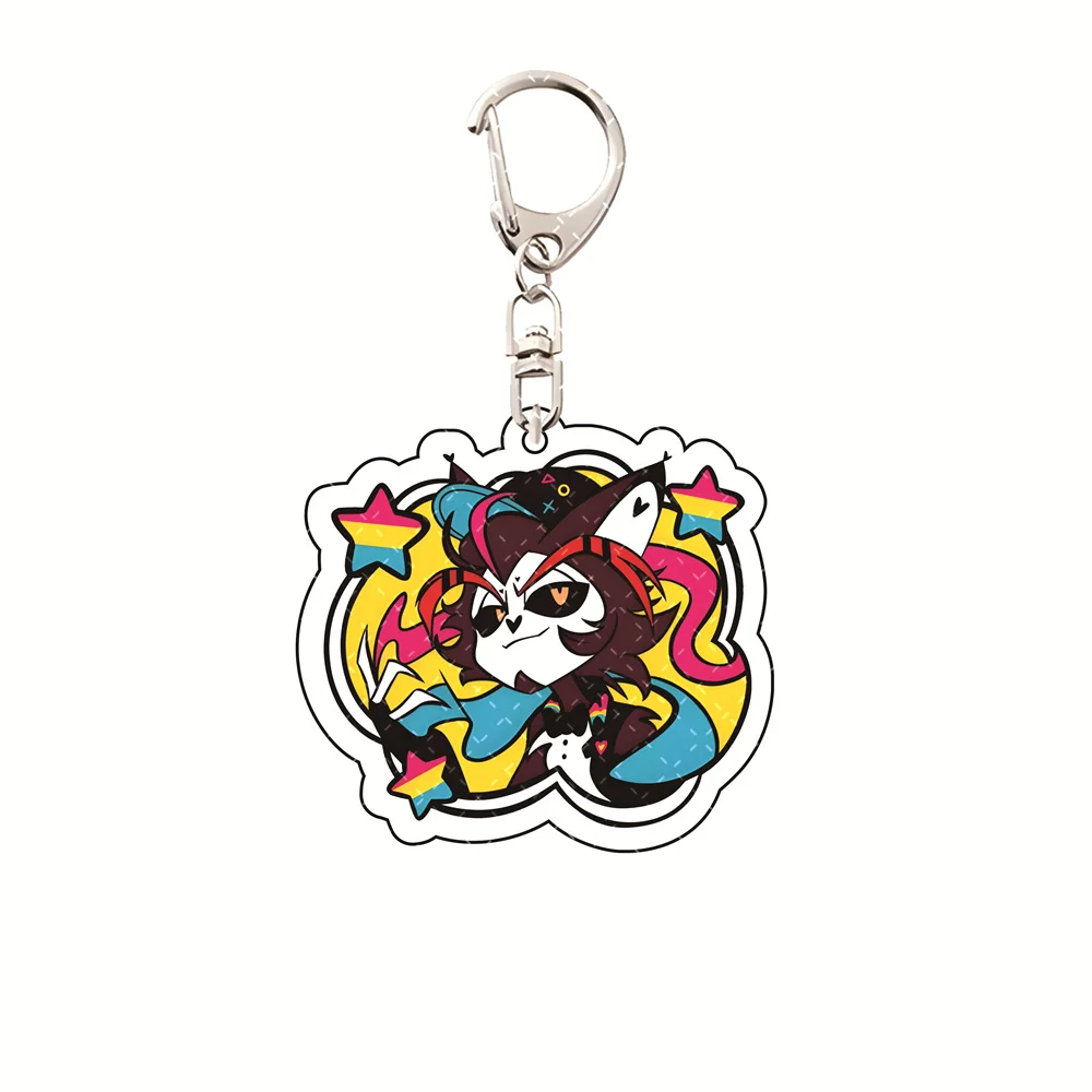 Hazbin Hotel Gothic Dark Style Acrylic Keychain 5cm - Assorted Quirky Cute Characters Collectible Anime Peripheral Fan Gift