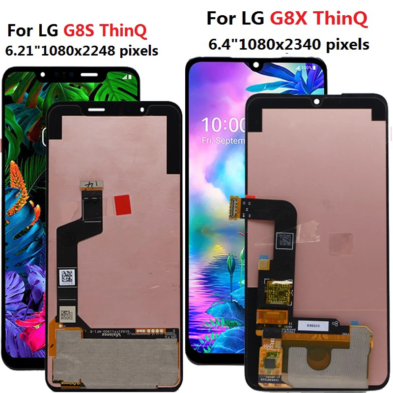 

Go For LG G8s Display LMG810, LM-G810, LMG810EAW Touch For LG G8X Screen Digitizer Assembly For G8X ThinQ v50s LCD with frame