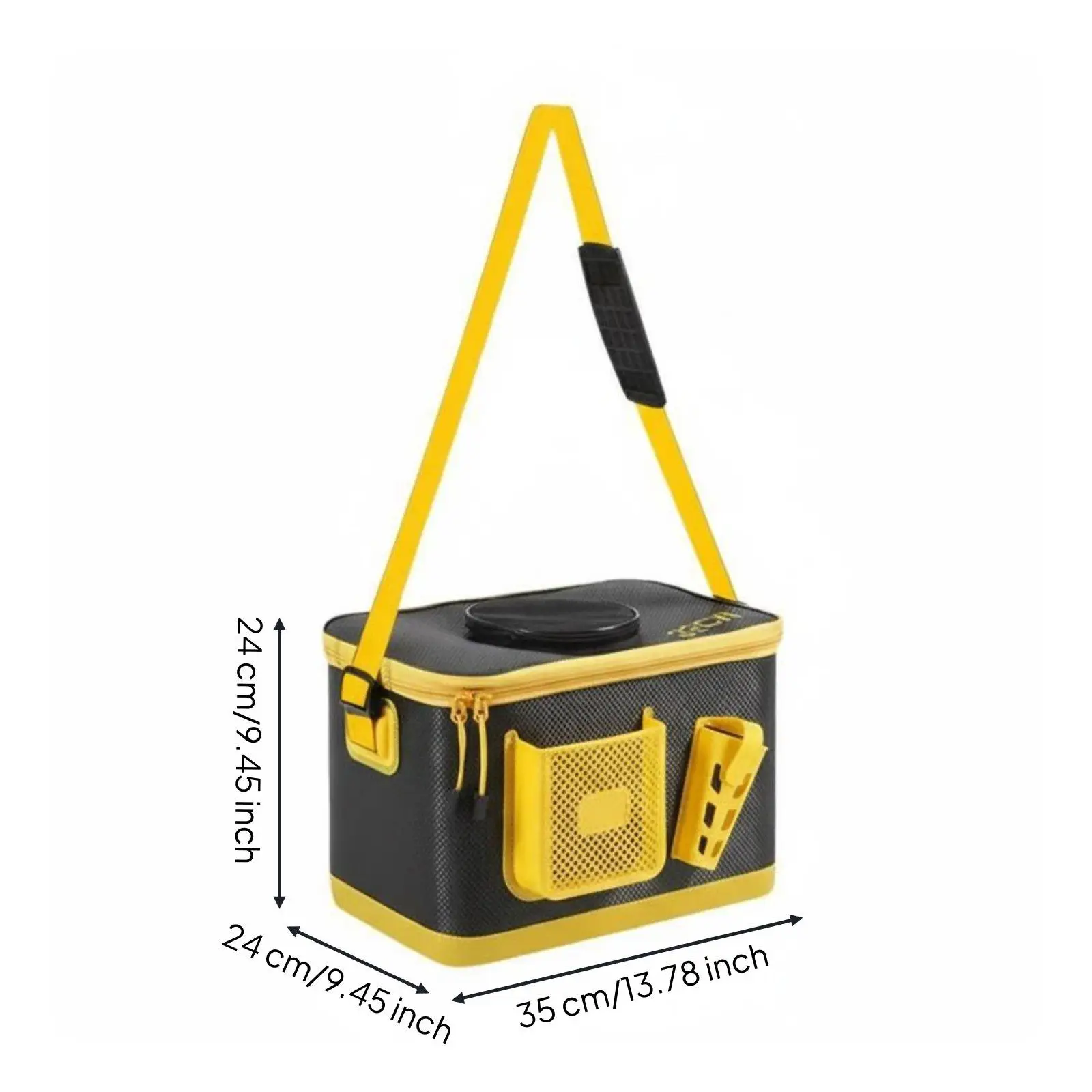 Portable Folding Fishing Bucket Waterproof Tank with Built-in Rod Holders for Fishing Accessories Portable Folding Fishing Bucket Waterproof Tank with Built-in Rod Holders for Fishing Accessories