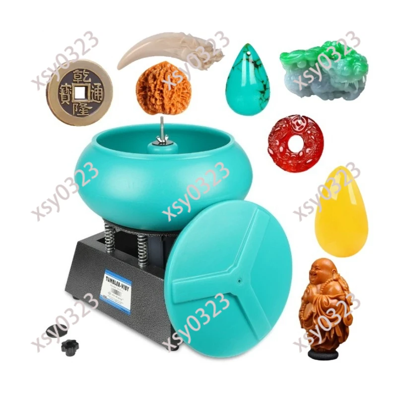 Mini Vibratory Polishing Machine Jade Agate Emerald Metal Jewelry Grinding Tumbler