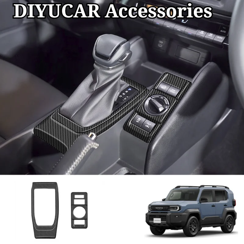 for-toyota-fj-cruiser-2026-abs-carbon-fiber-car-center-console-gear-panel-frame-cover-trim-interior-car-accessories-rhd