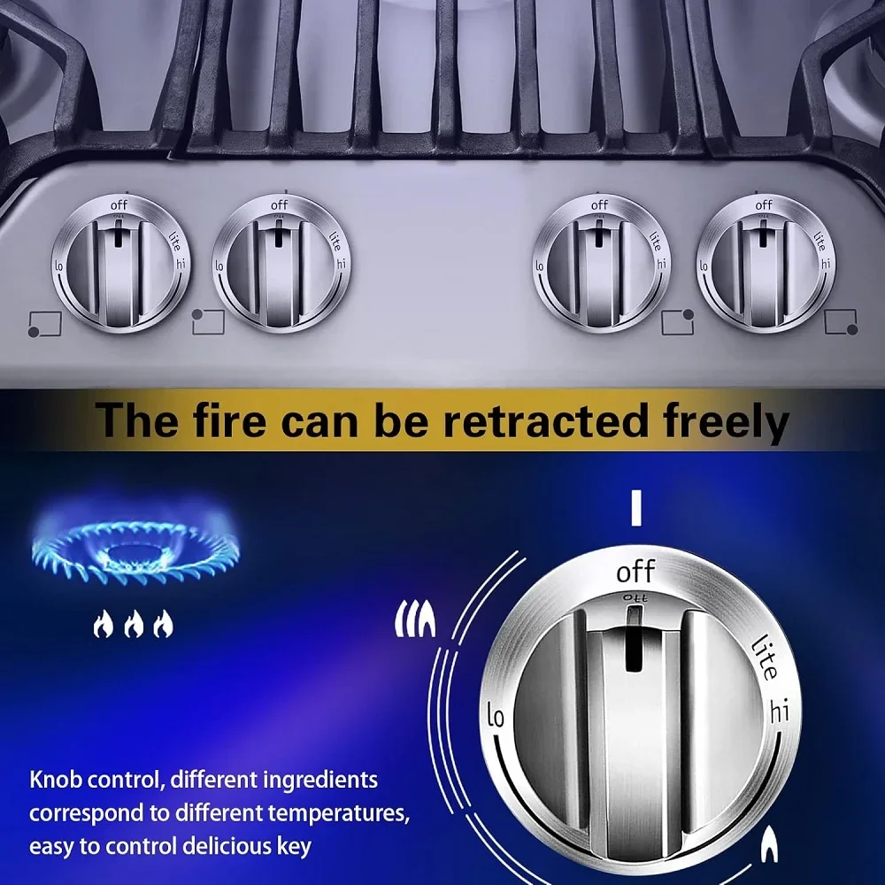 2 عبوة 5304525746   مقبض التحكم، بديل لـ 5304504839 ، متوافق مع أجزاء موقد مقابض نطاق الغاز