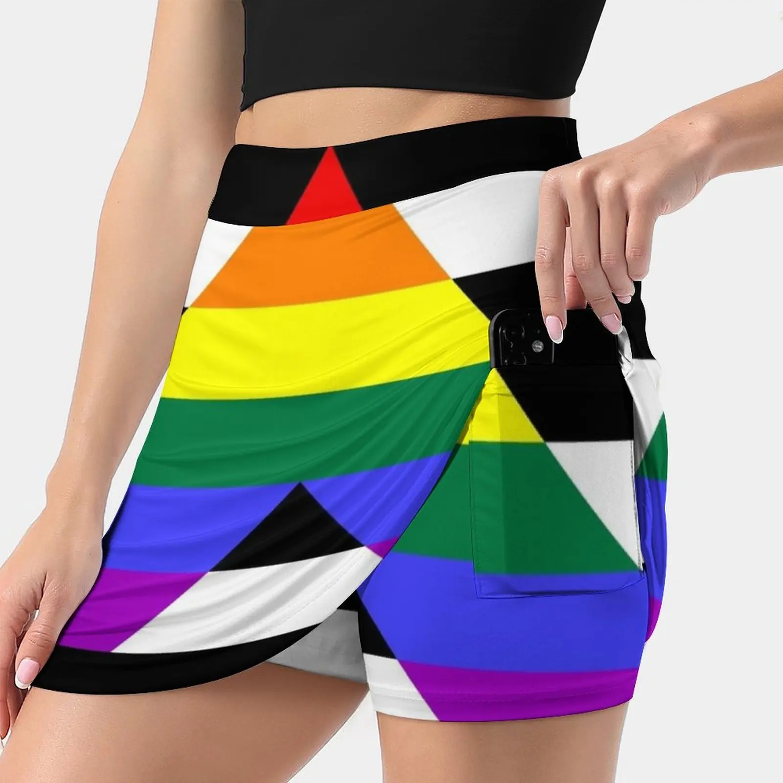 

Straight Ally Pride Flag Women's skirt Mini Skirts A Line Skirt With Hide Pocket Straight Ally Straight Ally Heterosexual Pride