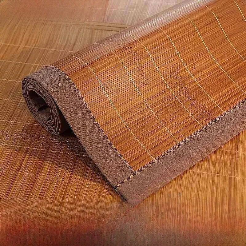 New 2026 Bamboo Grass Mat for Students Dormitory Ice Silk Cool Mat Single Bed Home Use Non-Folding Antibacterial Three-Piece Set