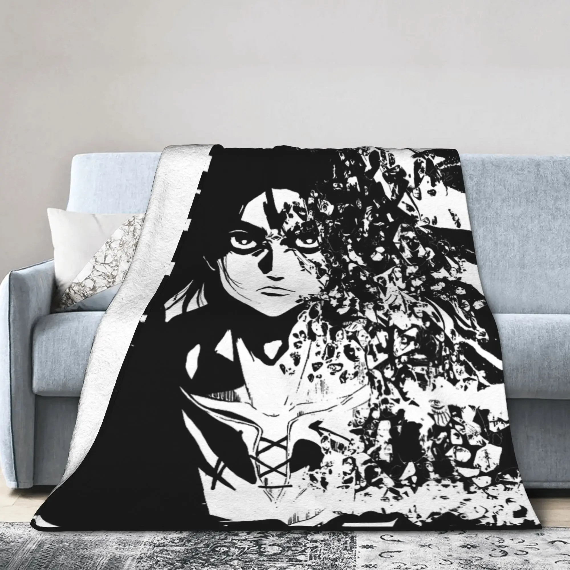Attacks On Titans Anime Super Soft Blanket  Students Plush Throw Blanket Street Trend Outdoor Flannel Bedspread Sofa Bed Cover