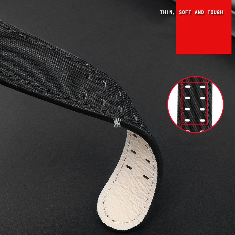 Nylon +Leather Watchband Strap For Hamilton Kaki Field Aviation H70575733 H71626735 Waterproof Watch Bracelet Male 20mm 22mm