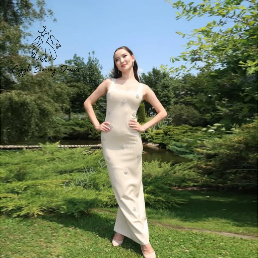 

Giggle Halter Sleeveless Beading Ankle Length Elegant and Pretty Women Wedding Dresses Classic Mermaid Bride Dresses