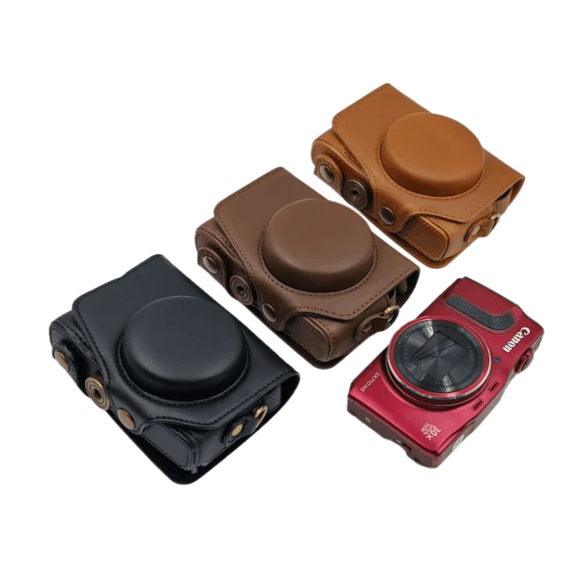 PU Leather Camera Case Cover Bag Shoulder Strap for Canon SX700 HS SX710 HS SX710 Camera Case Bag