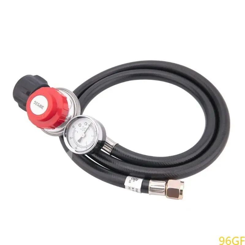

96GF Adjustable Gas Grill Propane Regulator with Hose High Pressure for Burners Fryer