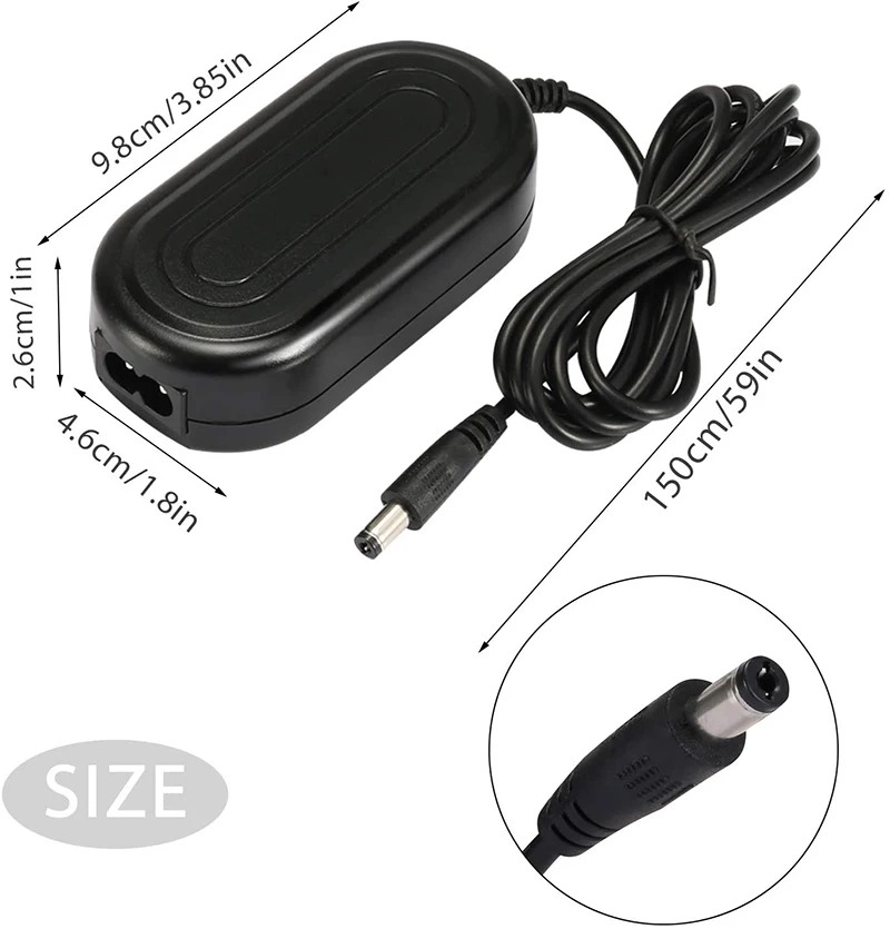 Full Decoded ACK-E6  AC Power Adapter LP-E6 Battery Charger DC Coupler Kit for Canon EOS 80D 70D/7D 60D/6D 5D Mark II III Camera