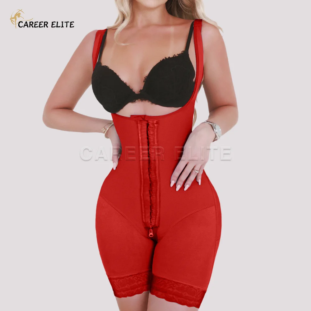 Women's Open Chest Girdles Colombian Body Shaper Firm Compression Hourglass Waist Modeling Strap BBL Postpartum Flat Belly Fajas