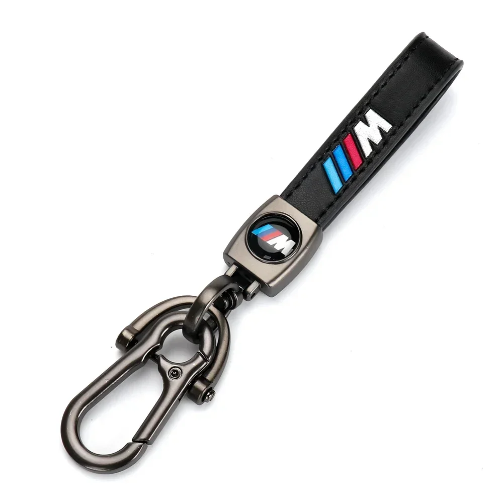 BMW Keychain Leather Color Emblem Style Black for M Performance Keyring tag Car motorcycle lanyard accessories Fashion Gift