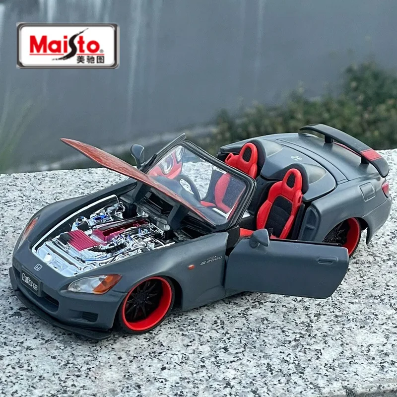

Maisto 1:24 Honda S2000 модифицированный спортивный автомобиль из сплава, литой под давлением металлический мускулистый автомобиль, модель гоночного автомобиля, коллекция моделирования, детский подарок