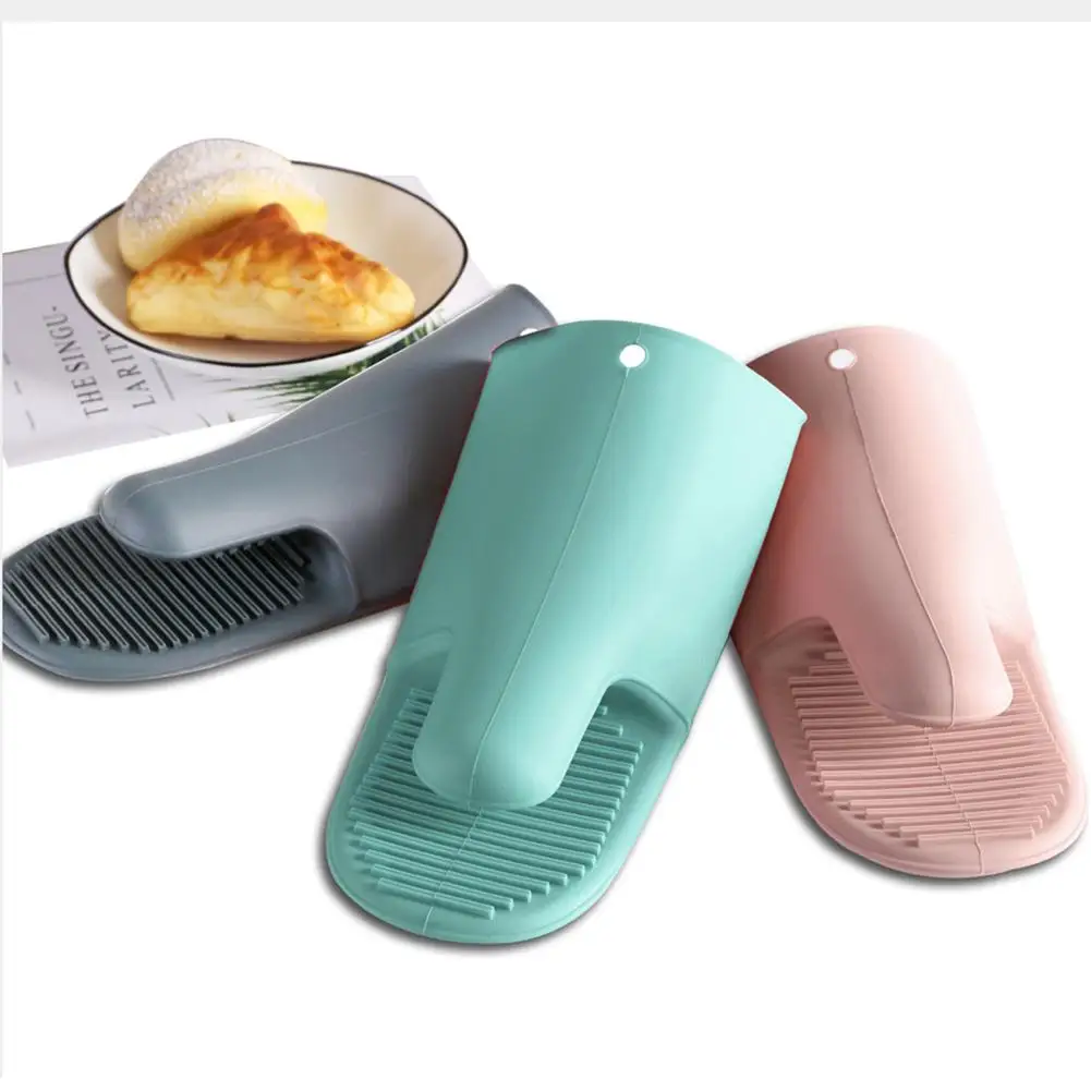 

1pc Thicken Baking Silicone Oven Mitts Microwave Oven Glove Heat Insulation Anti-slip Grips Bowl Pot Clips Kitchen Gadgets