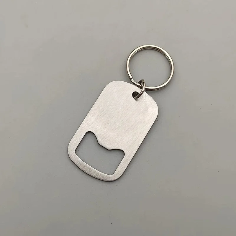 Multifunctional Stainless Steel Bottle Opener Key Ring, Portable Gift