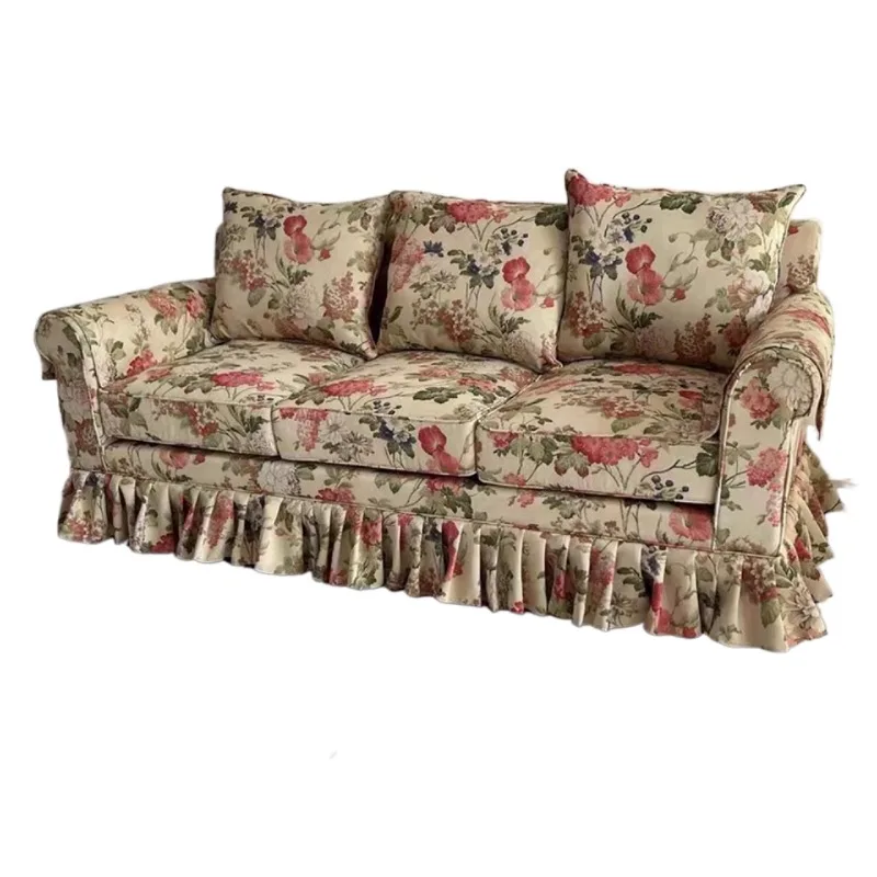 & Luxury Cushion Classic Living Room Sofas French Adults Double Pastoral Sofa Soft Comfortable Pattern Furniture Accessories