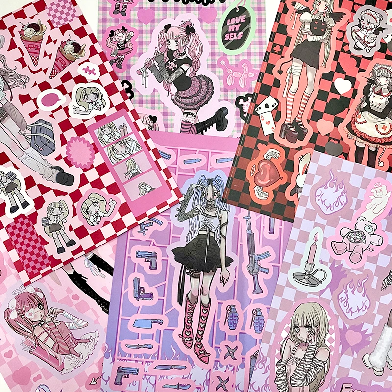 Koreaanse Briefpapier Sticker Plakboek Materiaal Voor Kunst Diy Ambachten Album Dagboek Planner Kawaii Deco Stickers