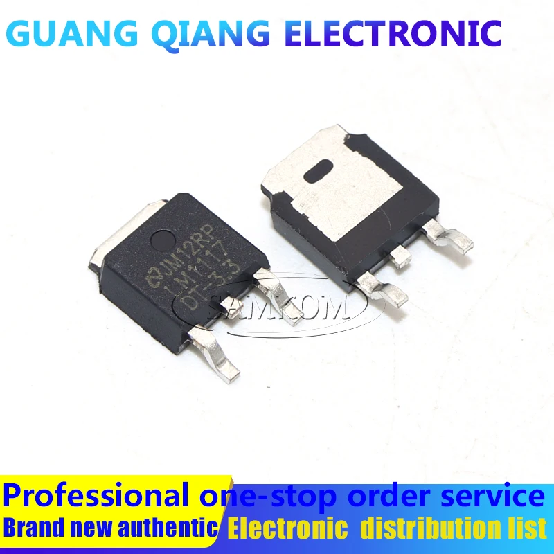 1 pz LM1117DT-3.3 IC REG LINEAR 3.3V 800MA TO252-3