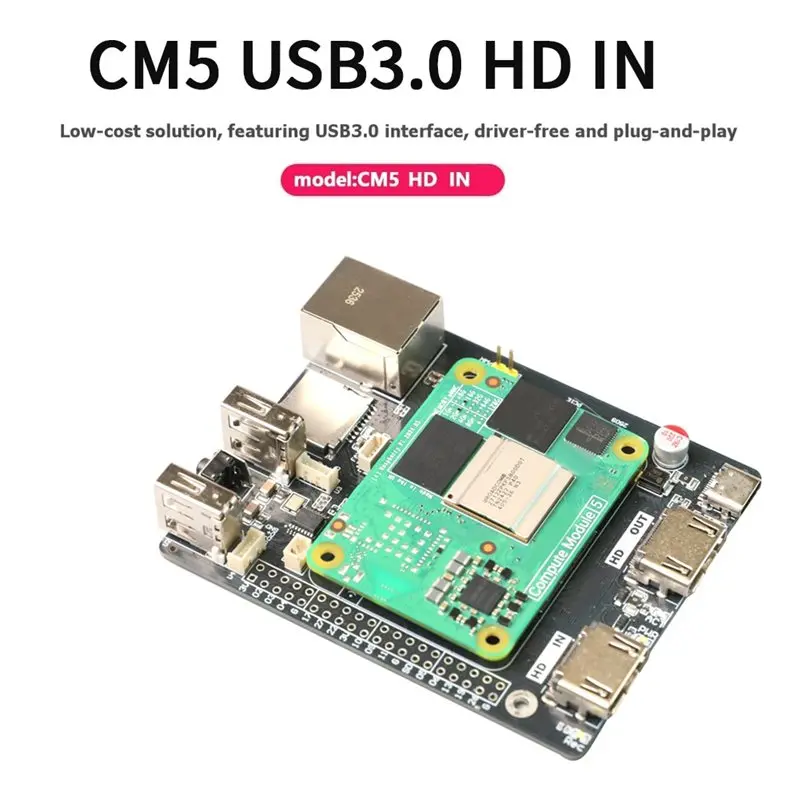 AAAEL-For CM5 HD Video Capture Card For Raspberry Pi CM5_USB3.0 HD