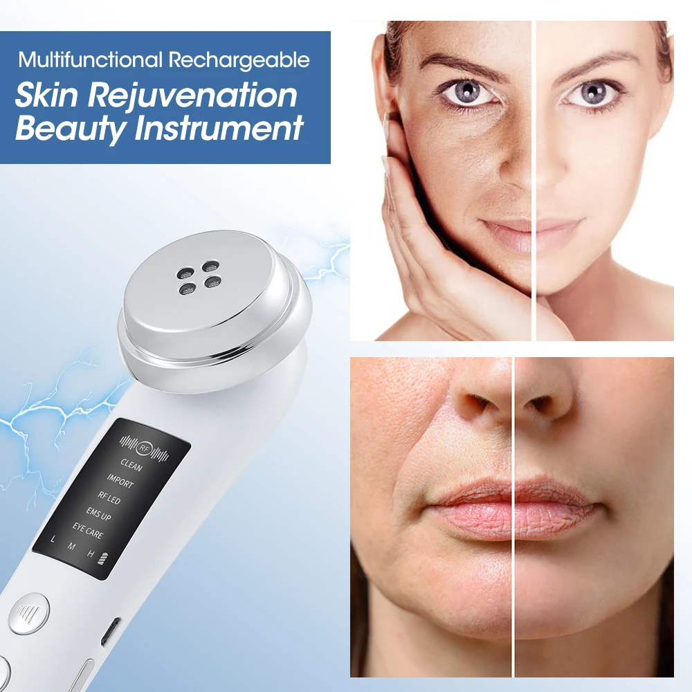 Skin Rejuvenation Beauty Instrument Essence Import Export Firming Lifting Color Face Cleaning USB Charging