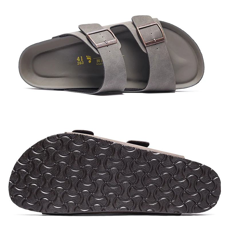 Leather Men Sandals Summer Men\'s Sandals Women Slippers Outdoor Beach Casual Shoes Zapatos Hombre Durable Non-Slip Luxury Shoes