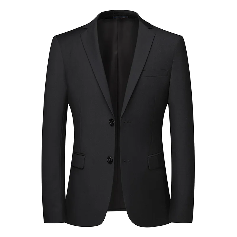 Blazer New Men\'s Fashion Business Solid Color British Style Professional Work Groom Wedding Dress Best Man Blazer Jacket