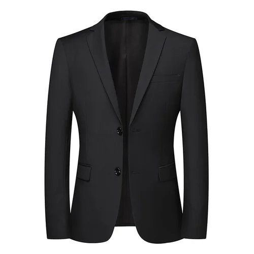 Imagen 2 del producto Blazer nuevo para hombre, moda de negocios, Color sólido, estilo británico, trabajo profesional, vestido de boda para novio, chaqueta Blazer para padrino