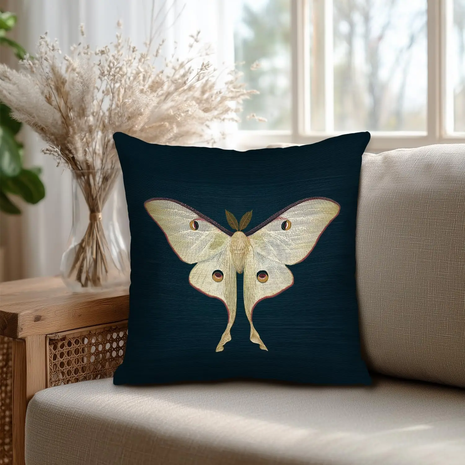 Decorative Butterfly Pillow Cover Case Throw Cushion Nature Art Insect Print Pillowcase 18x18 Inch Home Decor Gift