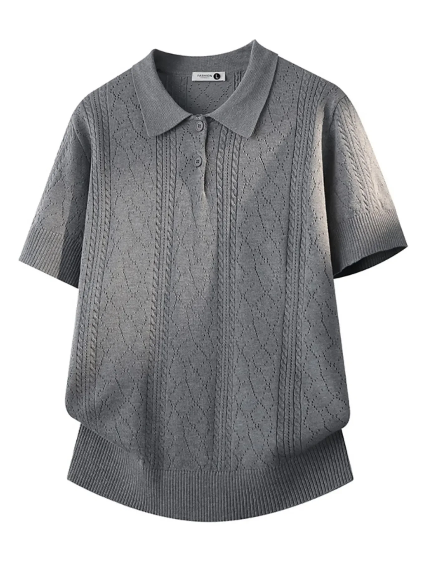 New Summer Jacquard Luxury Mens Polo Shirts British-Style Solid Casual Short-Sleeve Lapel T-Shirts Fashion Outdoor-Homewear Tops