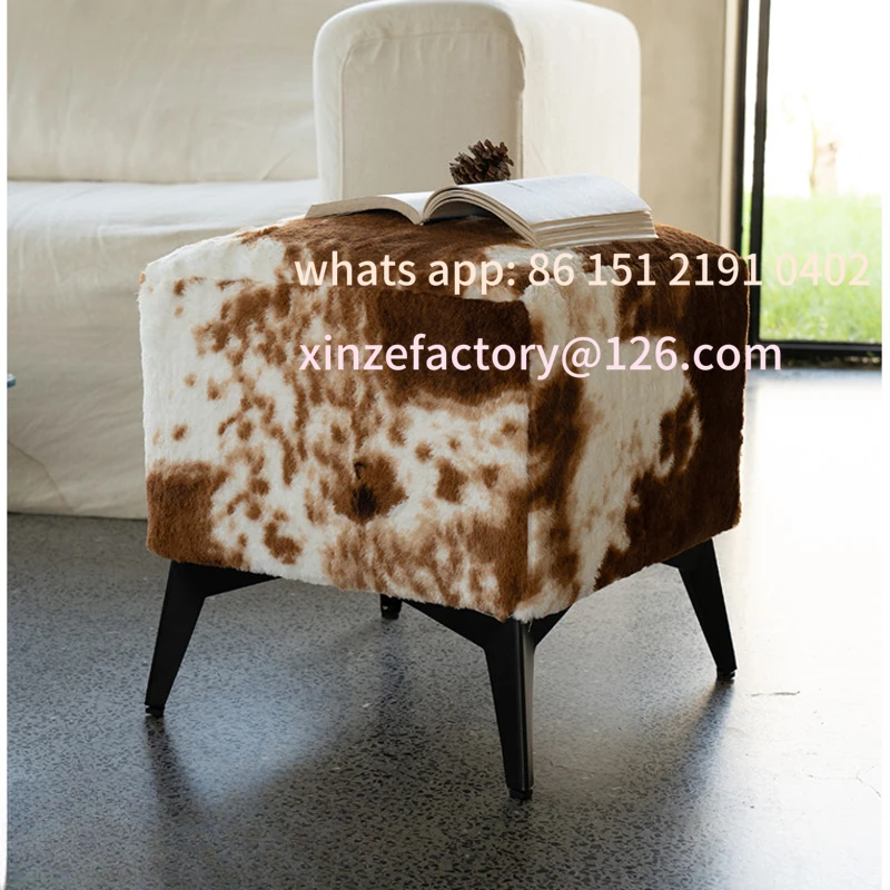 

Customizable Sofa Bench Living Room Shoe Changing Stool High Elastic Sponge Hallway Ottoman Iron Frame Home Fu