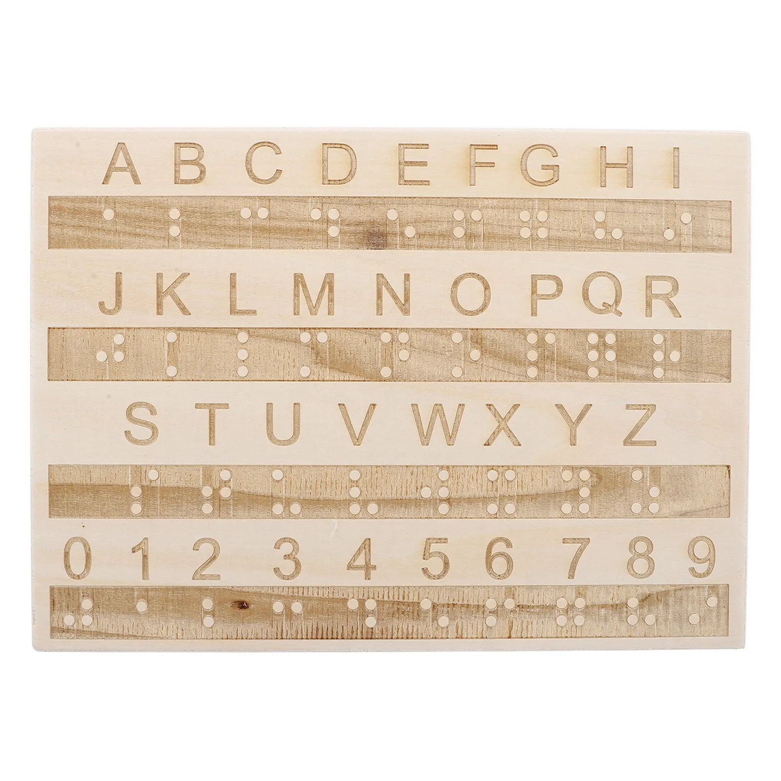 Wooden Alphabet Tracing Board For Beginners Educational Tactile Learning Tool Blind Kids Large Size Teaching Aid Braille Board