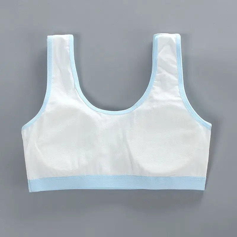 2PC Girl Training Bra Girl Development Period Bra Comfortable Sports Vest Underwear Girl Tube Top Sports Bra