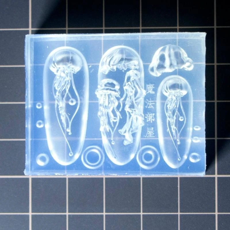 652F Soft Silicone Jellyfish Moulds Art Dropper Mold Convenient Art Molds Resin Craft Mould DIY Casting Moulds
