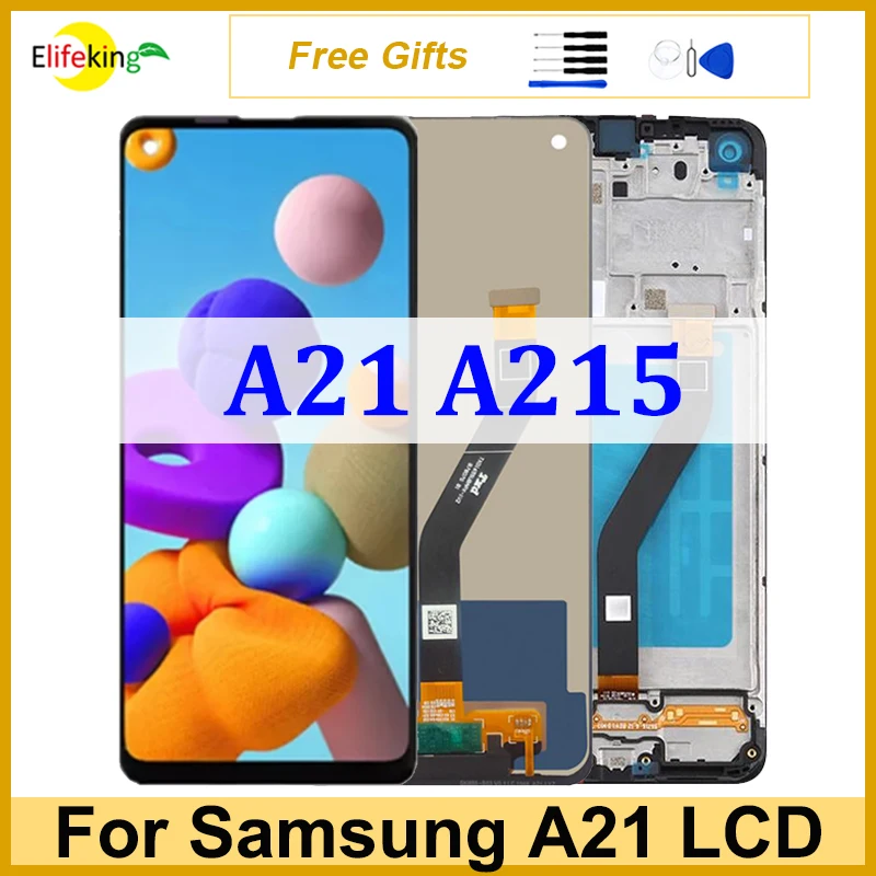 6.5'' LCD For Samsung Galaxy A21 A215 Display Touch Screen A215U A215W Digitizer Mobile Phone Assembly Replacement Repair Parts