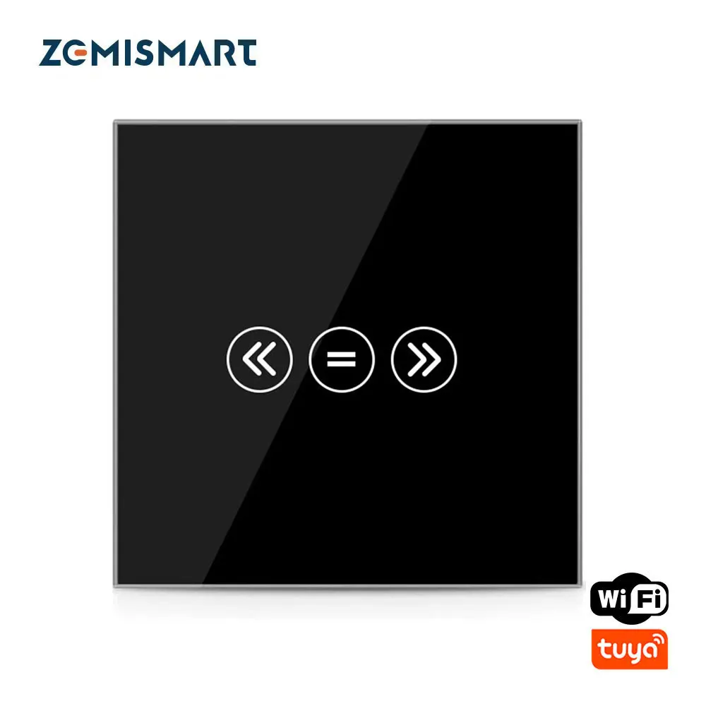 Zemismart WiFi Curtain Switch with Running Limit Setting Function Smart Rolller Shade Switches Tuya Alexa Google Home Control