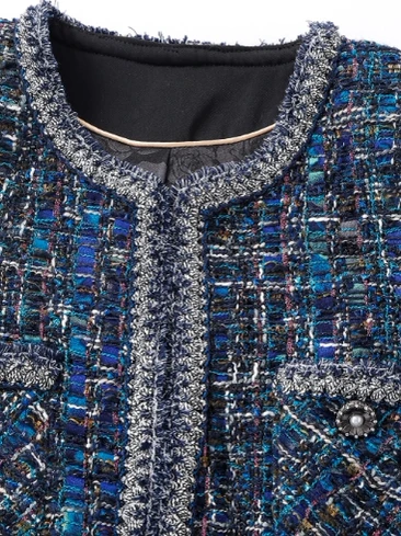 

2025 Winter New Sle Slimming Coat for Women Ele Lady's Outerwear Long Sve round Ne Single Button Closure