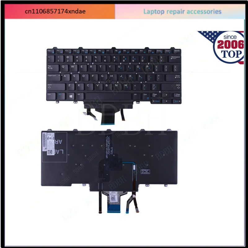 Genuine US Keyboard Backlit for For Dell  Latitude E5490 E7470 E7490 E7480