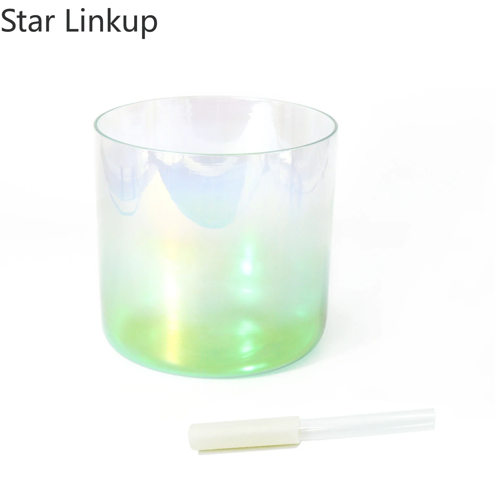 Star Linkup 6‑Inch Pearl‑White Cosmic Light Clear Quartz Crystal Singing Bowl, Sound‑Healing Meditation Percussion Bowl Equipped With Suede Mallet Stick