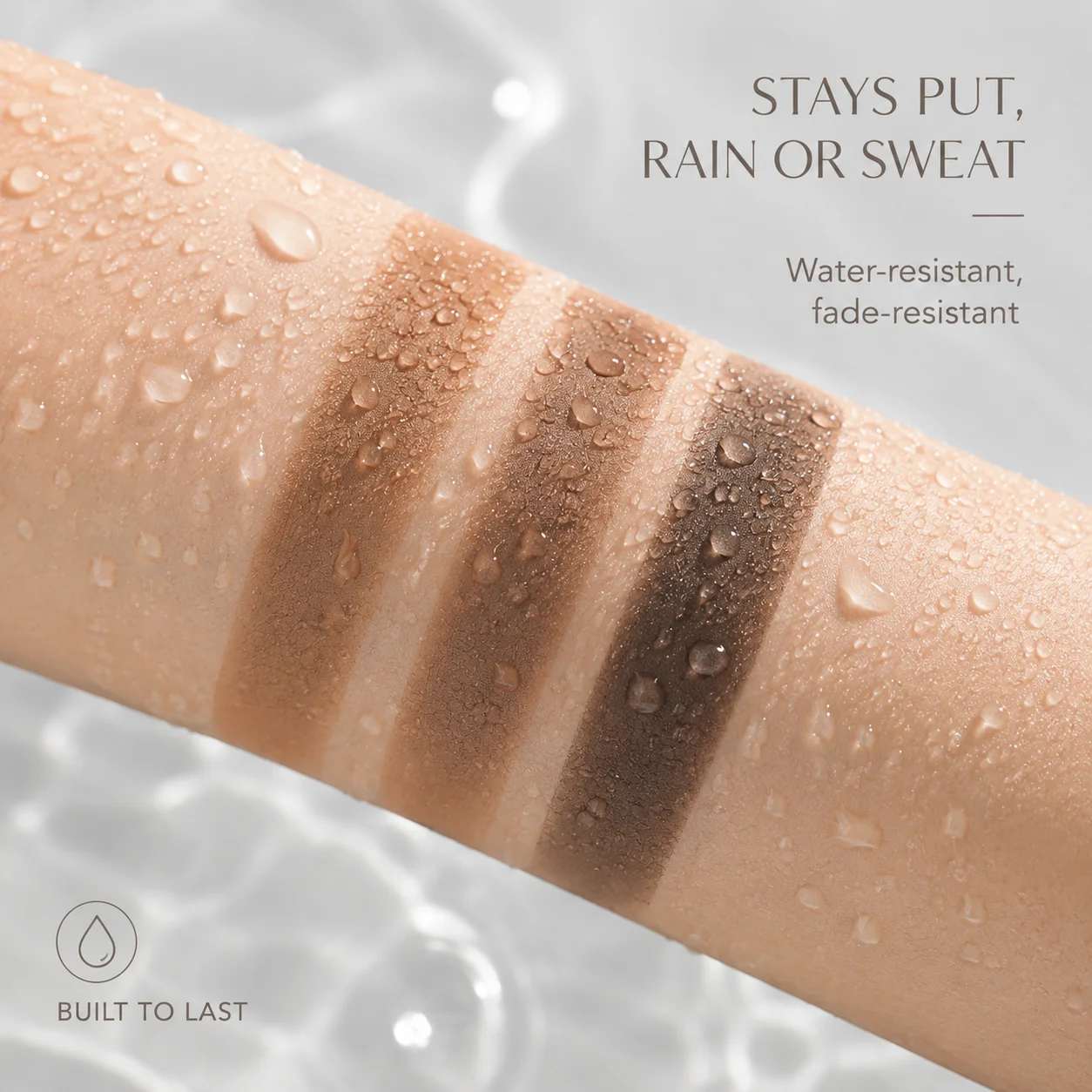 JUJU DREAM 3-Color Eyebrow Powder Palette Waterproof Long-Lasting Natural Definition Brow Makeup