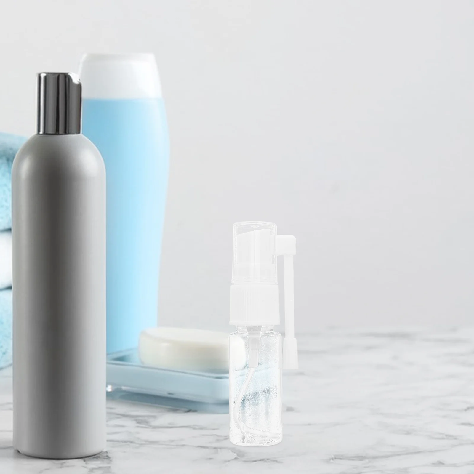 

20 шт. пустые бутылки с распылителем для носа, 15 мл, многоразовый портативный распылитель тумана с тонкой насадкой для облегчения носа, путешествий, домашнего использования, прозрачный