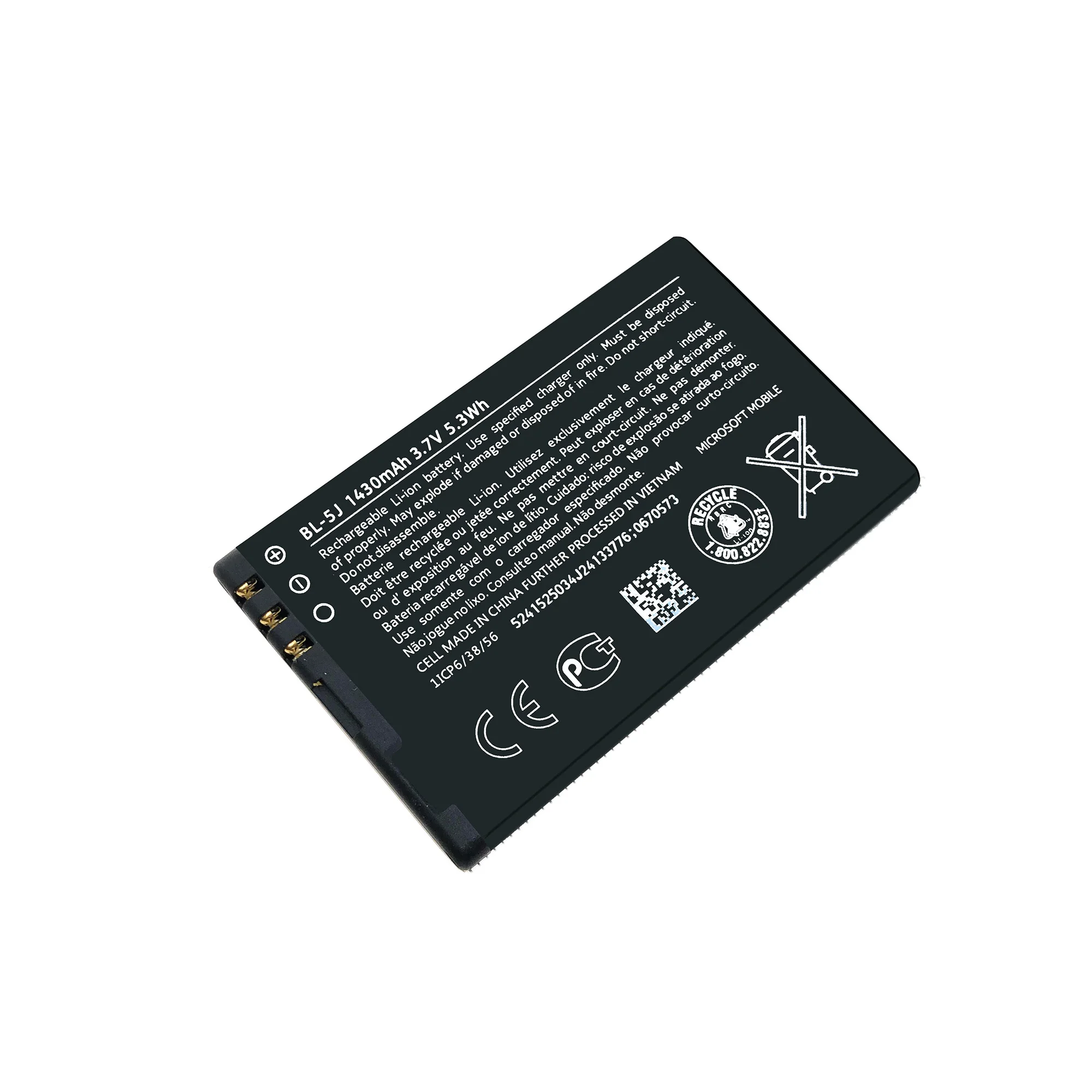 BL-4U BL-4J Phone Battery BL-5J For Nokia C6 620 5250 5330 5530 Battery E66 5800 5230 Batteries C3 520 X6 BL4U BL4J BL5J Li-ion